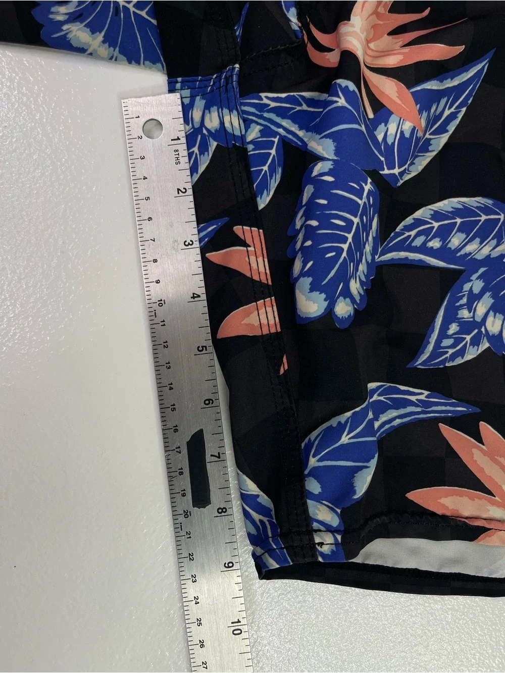 Vans Mens Board Shorts Floral Checkered Swim Trunks Drawstring Pocket Size M